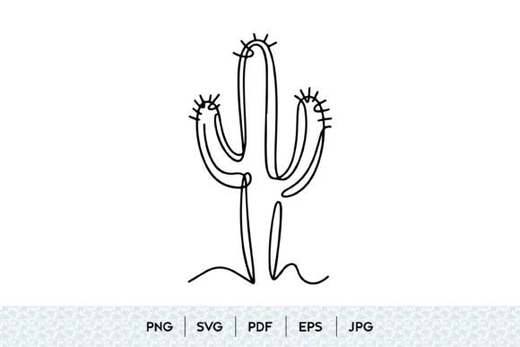 Cactus Line Art: Minimalist Graphics & Illustrations for Real Projects