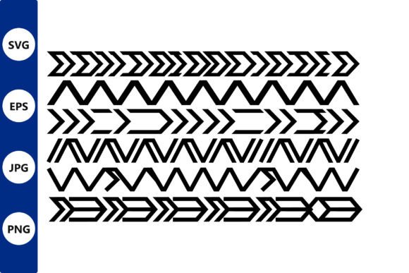 Chevron Arrow Pattern Strip: Black & White Graphics