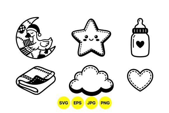 Cute Nursery Clipart Collection: Graphics & Illustrations