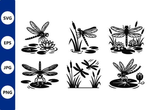 Dragonfly Pond Vector Art: Graphics & Illustrations for Nature Brands