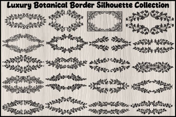Elegant Vintage Border Cut Files: Graphics & Illustrations