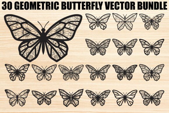 Geometric Pattern Butterfly Bundle