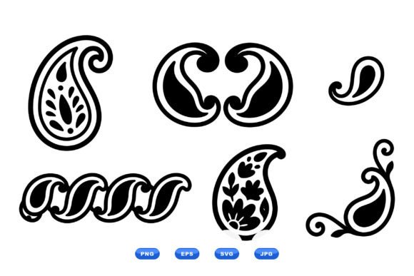 Paisley Vector Clipart Pack: Graphics & Illustrations for Local Branding