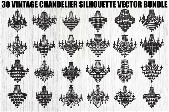 Vintage Chandelier SVG Bundle: Premium Graphics & Illustrations