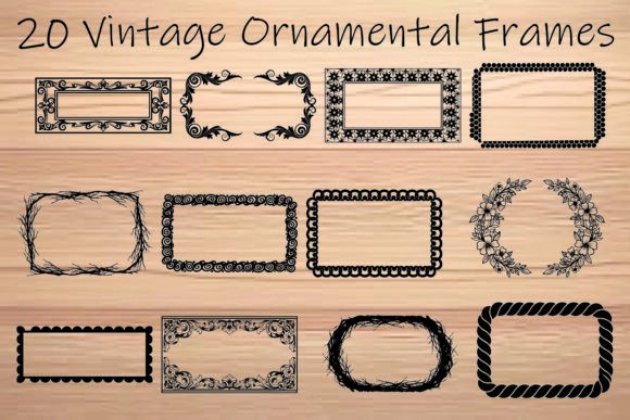Vintage Ornamental Frames Bundle: Graphics & Illustrations for Local Branding